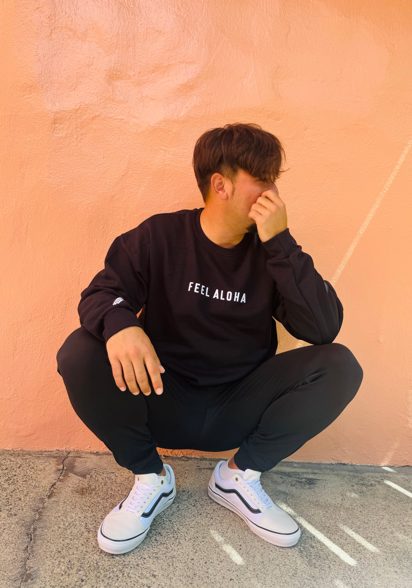feel aloha mini embroidery eco sweater