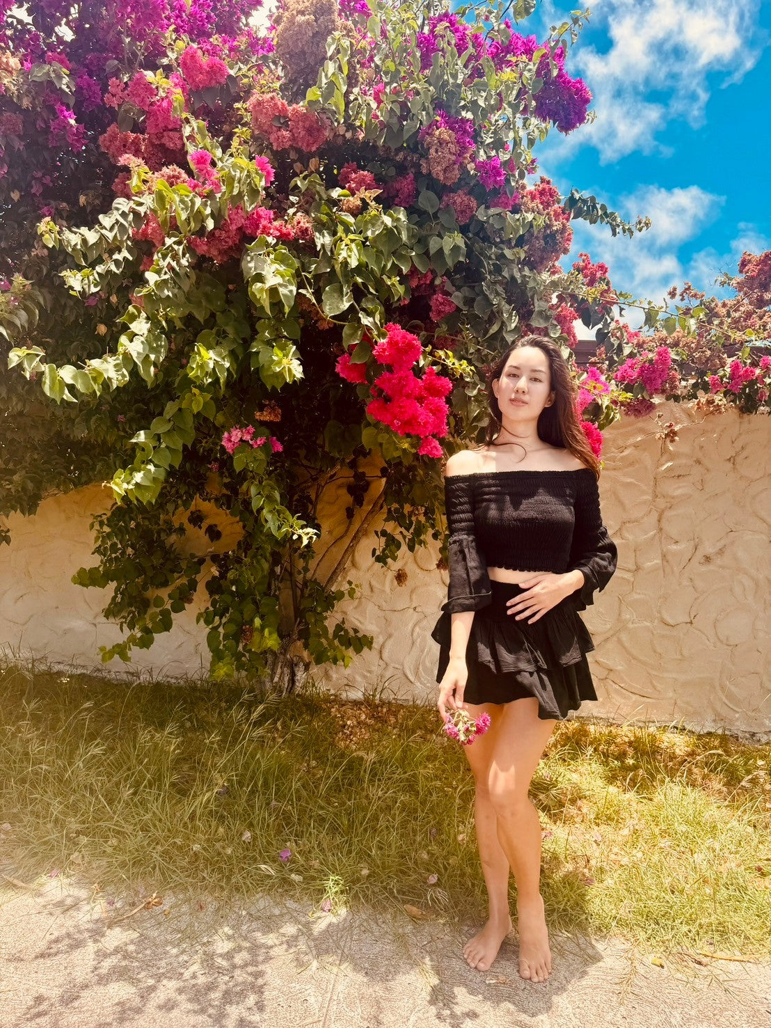 Off Shoulder Top and Skirt