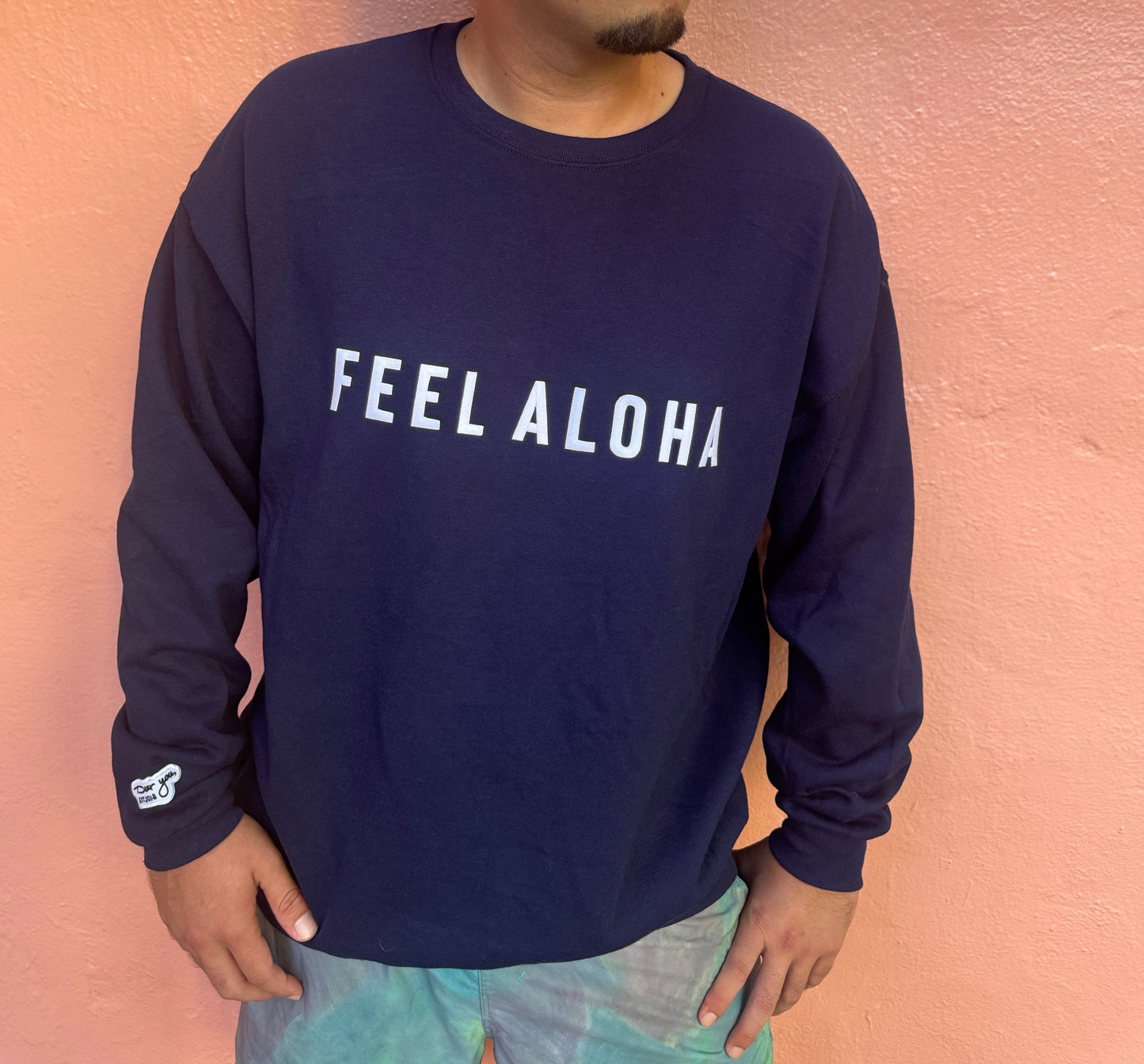 feel aloha embroidery sweater