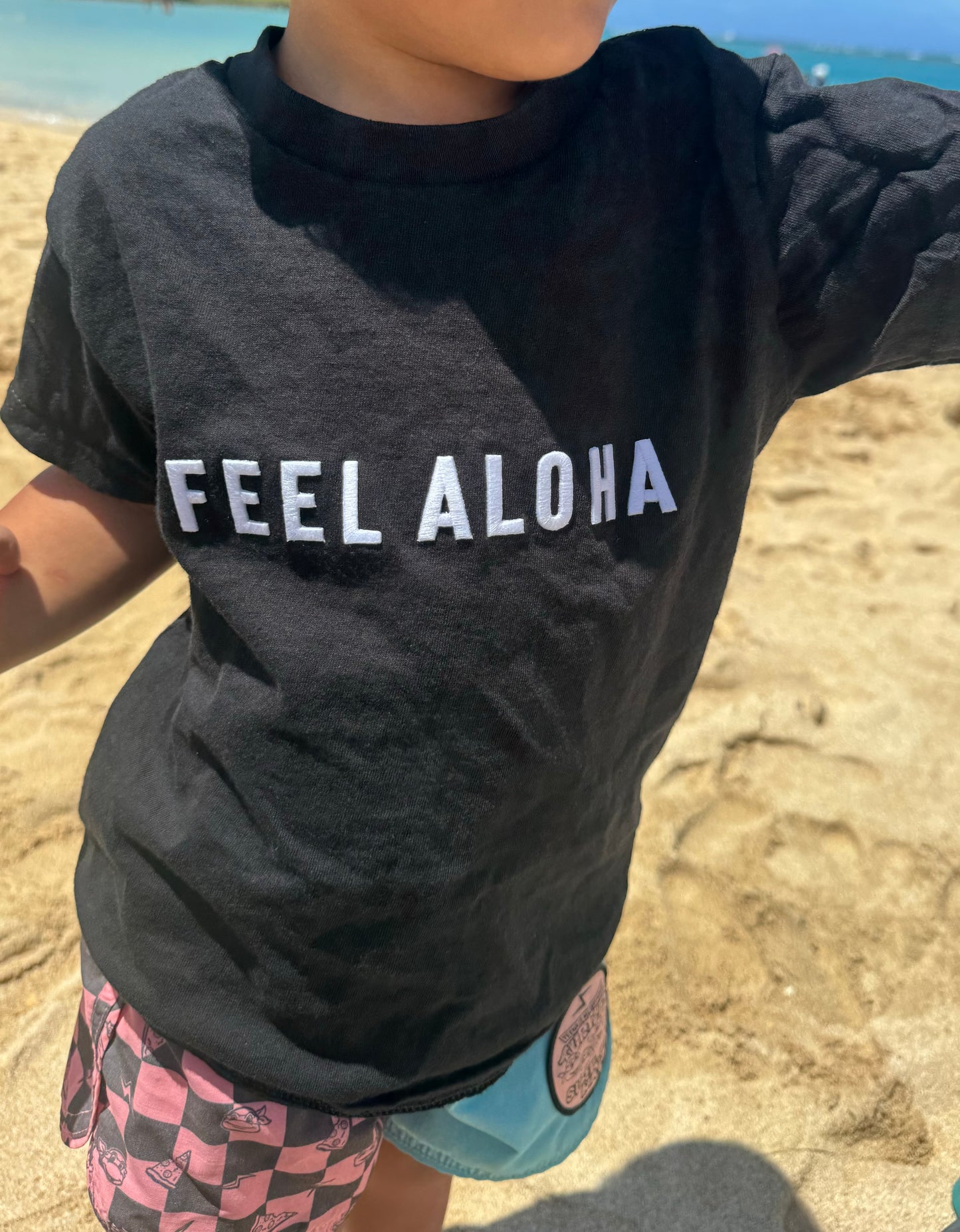 kids mini feel aloha embroidery