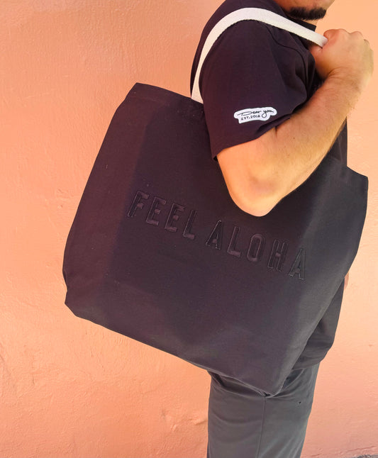 feel aloha tote bag